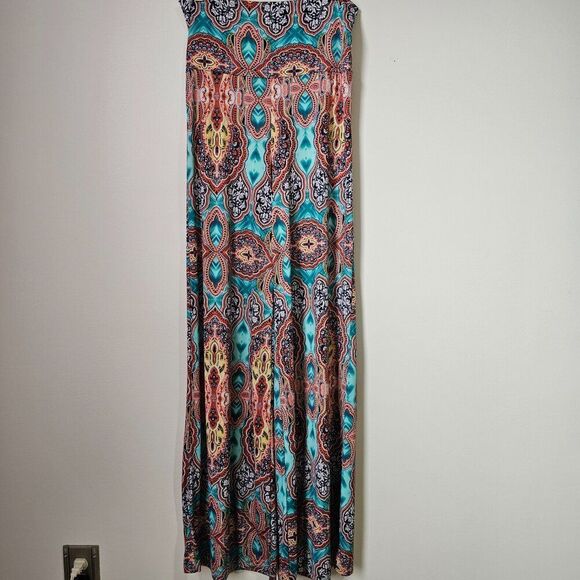 EUC LIKE NEW CHATOYANT WIDE LEG MANDALA PRINT BOHO SLINKY PANTS WIDE LEG PANT L - Picture 2 of 13